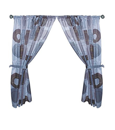 panneaux de rideaux semi-transparents avec passe-tringle massif Lorene