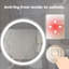 Miroir de salle de bain pour salle de bain avec lumière intense, intensité variable, contrôle de l'interrupteur mural, antibuée, IRC 95 réglable 3000K-4500K-6000K, économie d'énergie IP54