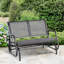 Outdoor Abadie Rocking Metal Bench-112146734