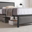 Single Size Bed Frames With Linen Upholstered Headboards And Nailhead Trim, Modern Platform Bed with Sturdy Metal Slats Support, Easy To Assemble