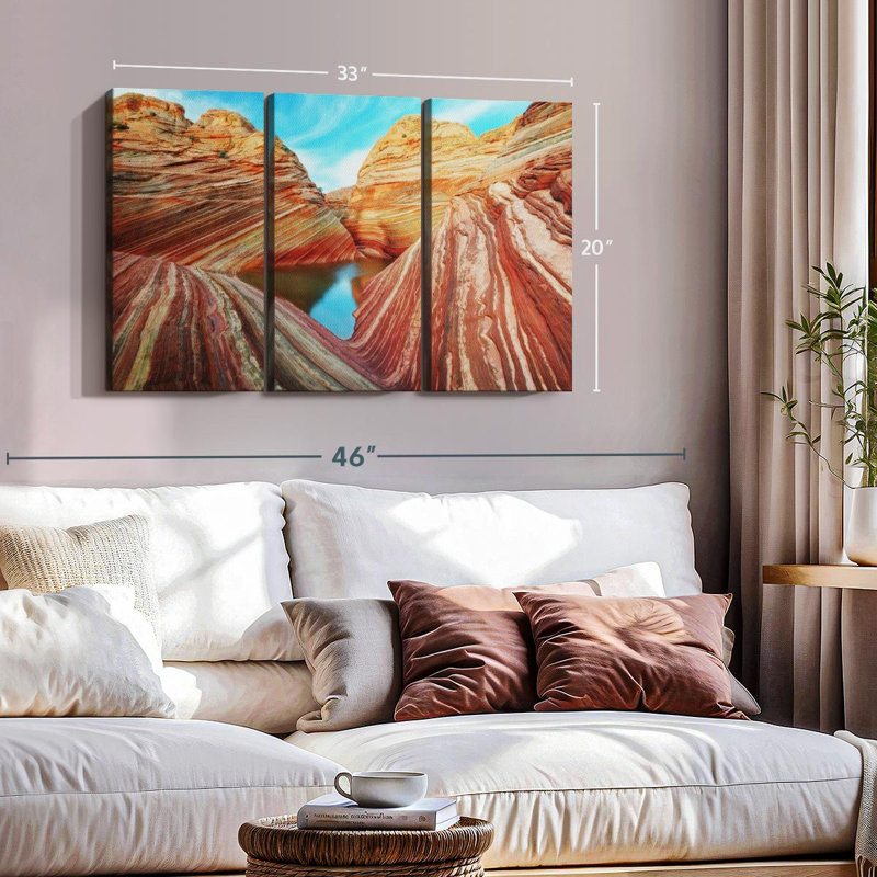 «Utah Antelope Canyon» sur toile, H 20 po x l 33 po x P 1,25 po