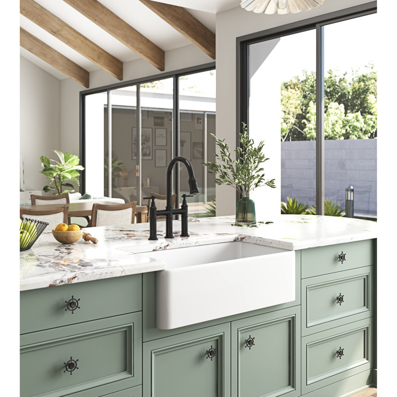 Undermount White Sink - Deep Apron Ceramic Kitchen 10 In. X 18 30 In., 84 Lb, 16 24 36 Packaging Package
