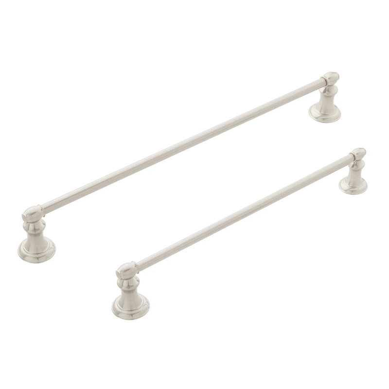 Beasley Wall Mounted Towel Bar, 2.375" H x 24" L x 3.5" D, Polished Nickel