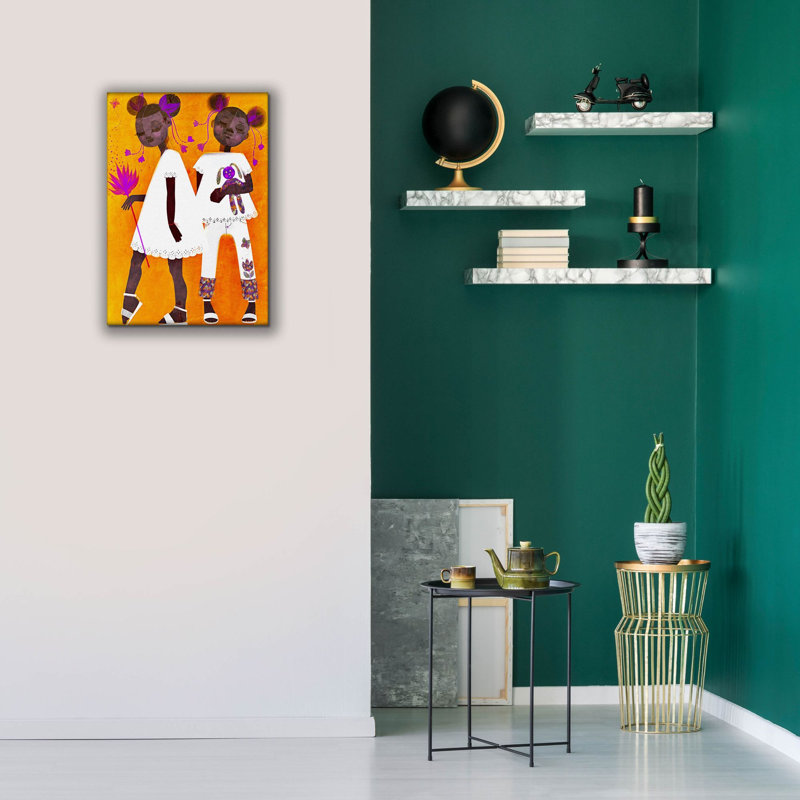 «The Petite Twins» par Erin Robinson, art mural sur toile, H 26 po x l 18 po x P 0,75 po