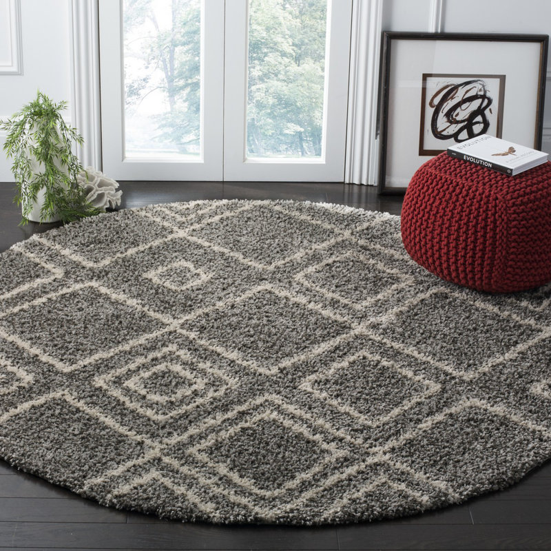 Prasanna Geometric Area Rug, Round 201 cm