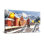 Scène d'amour de Noël station d'hiver enneigée