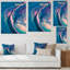Décoration murale moderne sur toile de luxe en bleu et rose-2100883418-2100883408