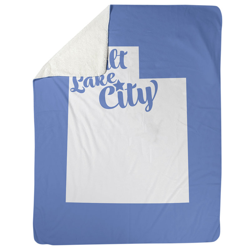 Jeté polaire en utah sel lake city, l 52,5 po x L 62,5 po, bleu