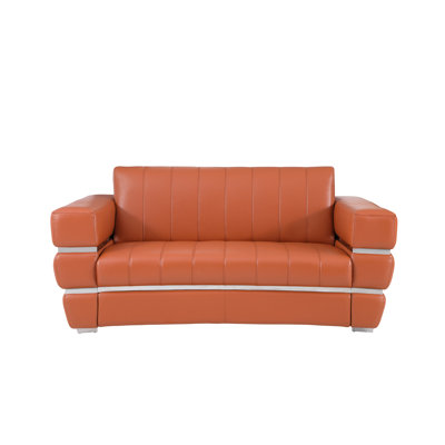 Global United Top Grain Italian Leather  Loveseat