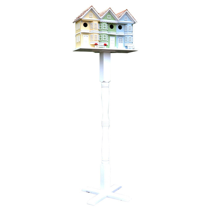 Pedestal Wood Birdhouse Pole
