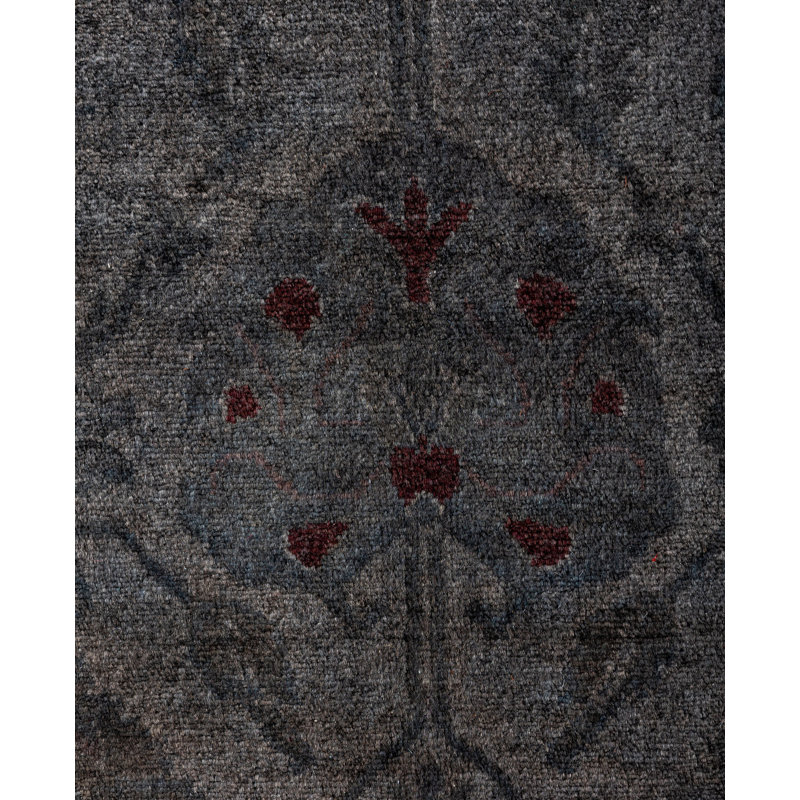 Overdyed One-of-a-Kind Runner 3' X 11'10" Hand Knotted Area Rug