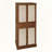 4 Door Storage Cabinet with Rattan Accents