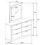 Commode 6 tiroirs avec miroir