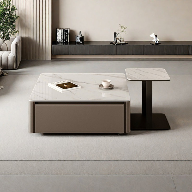 Table basse carrée SLATE, H 13,8 po x L 31,5 po x l 31,5 po