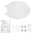 Soft Close Commercial Toilet Seat with Built-in Toddler Potty Training - Durable White PP, Easy Clean, Fits 19" Elongated Toilets, Commercial Grade, Sub-Cover, All White
