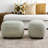 23" Wide Boucle Upholstered Ottoman Set Of 2-555060685