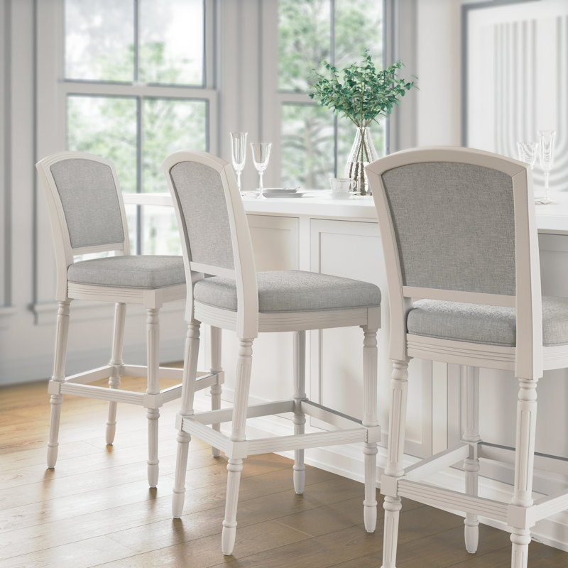 L 21,0 po x l 23,0 po x H 47,5 po, bois / tissu, 1 pièce, tabouret de bar, siège rembourré, H 47,5 po x L 21 po x P 23 po