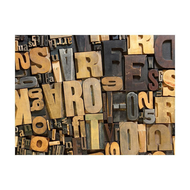 Murale lettres en bois Eymen, L 121 po x l 157 po