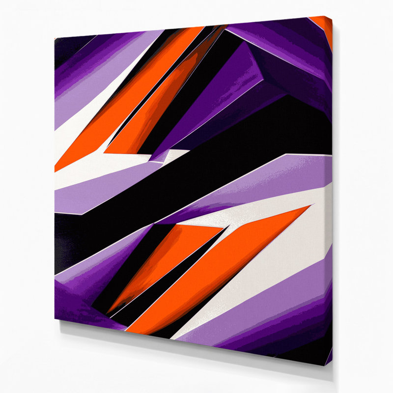Hard Edge 69, impression sur toile mauve, H 16 po x l 16 po