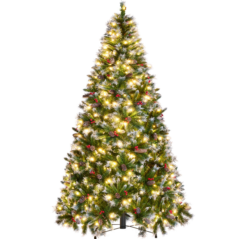 Lighted Artificial Fir Christmas Tree, 5 ft