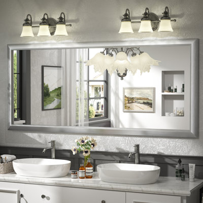 Amara Tempered Glass and Aluminum Alloy Framed Wall Mirror