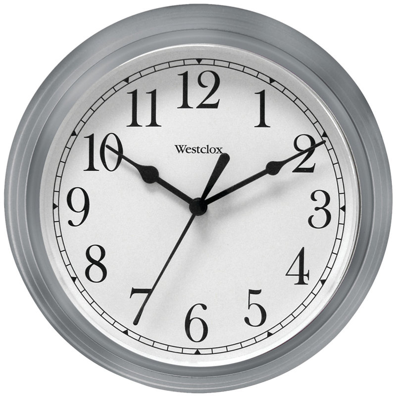 Horloge murale 9 po Aric, Gris