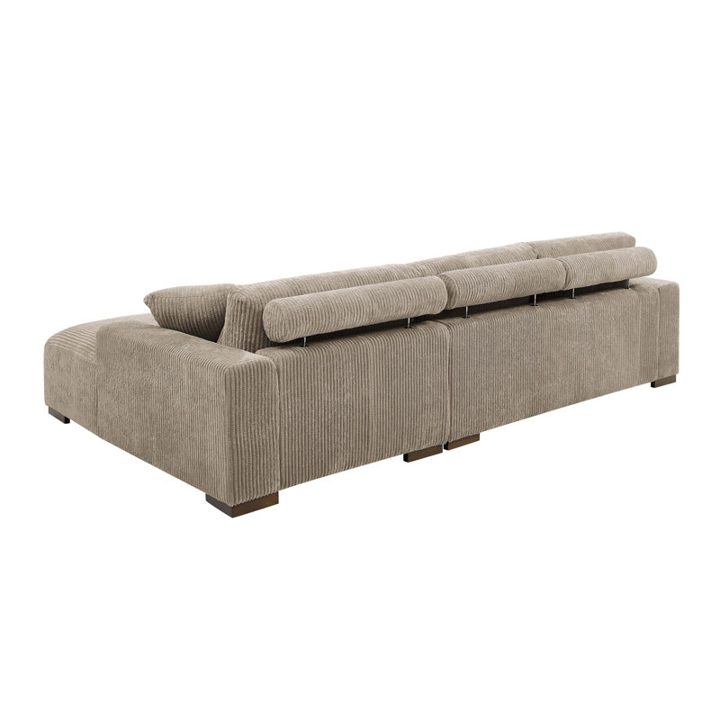 Asyiah 2-Piece Upholstered Sectional Sofa | Wayfair