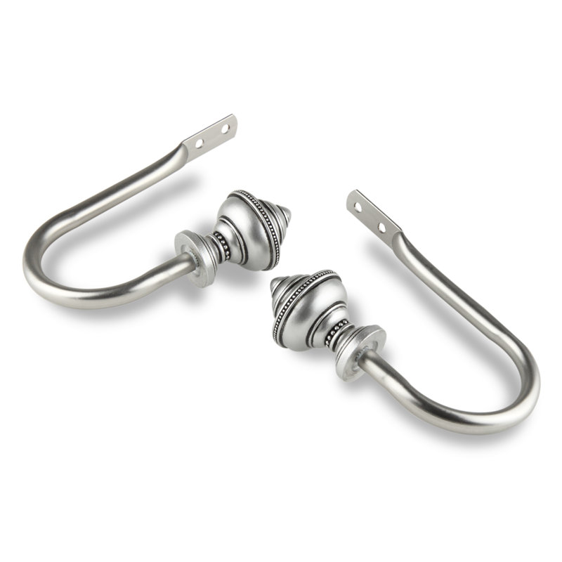 Bane Curtain Holdback, Satin Nickel