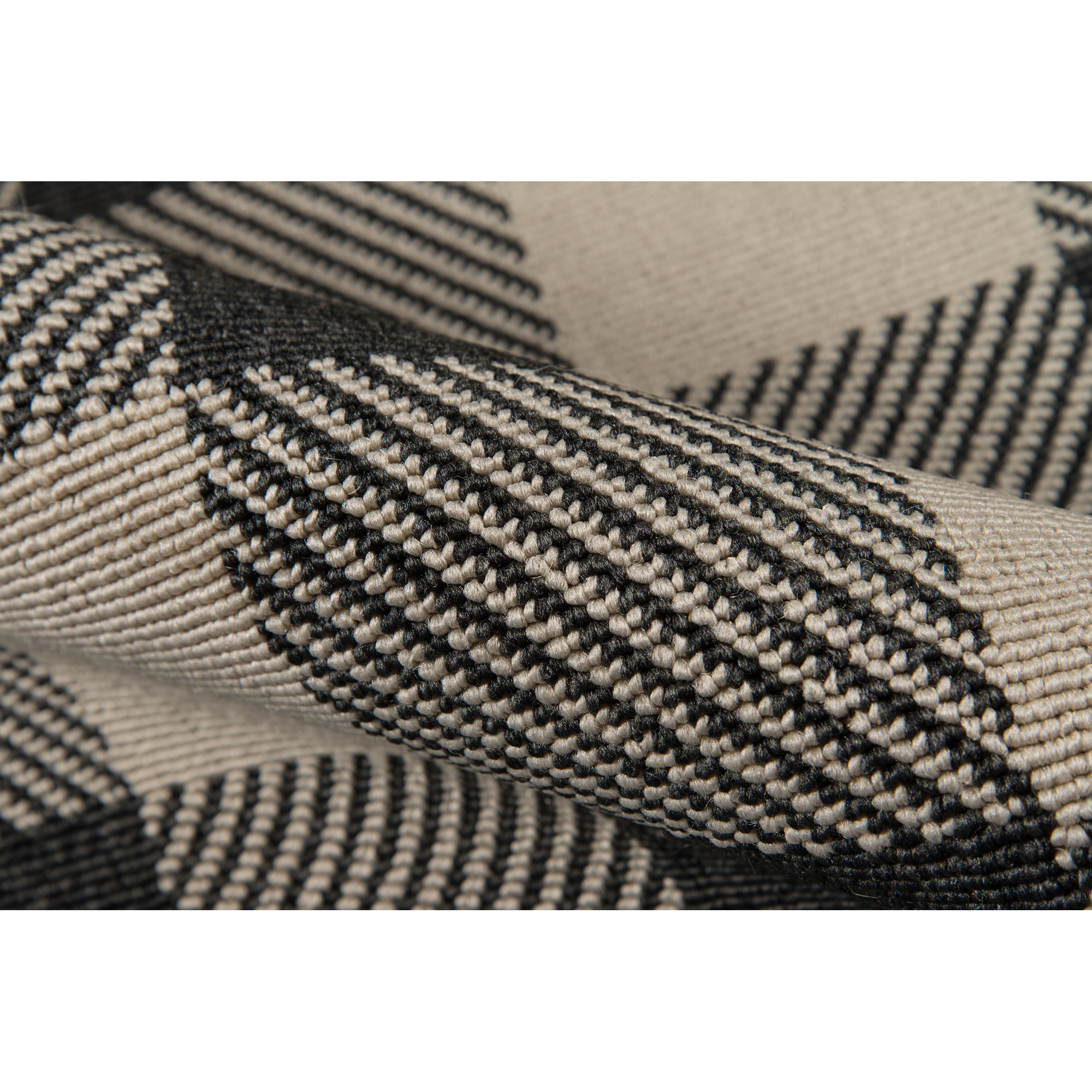 Adrienne Charcoal Indoor/Outdoor Rug, Rectangle 6'7" x 9'6"