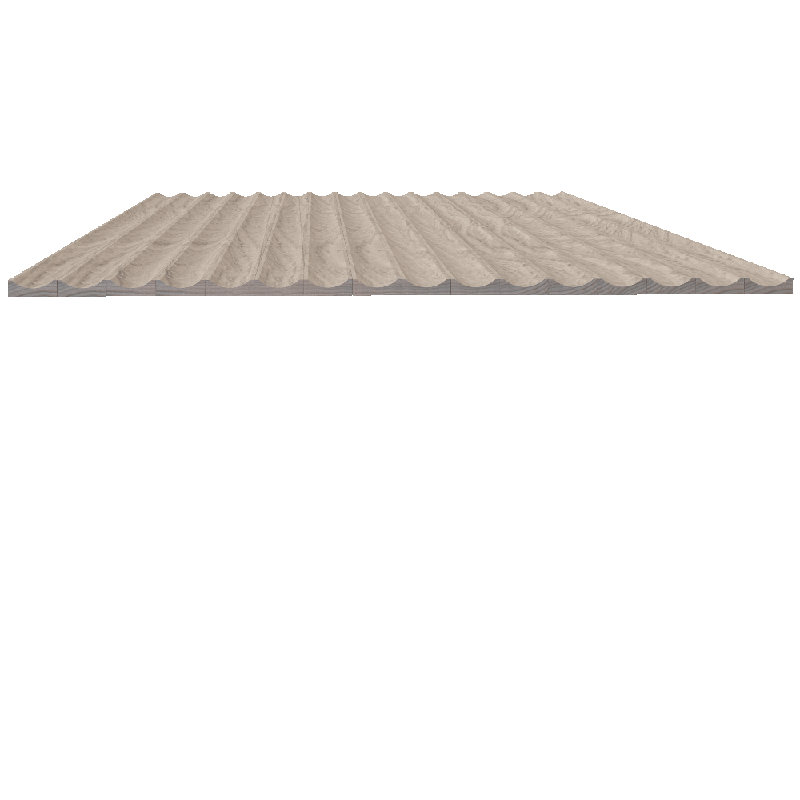 Tambour de 5/8 po coupé (taille 0,25 po), l 24 po x L 46 po, Chêne blanc