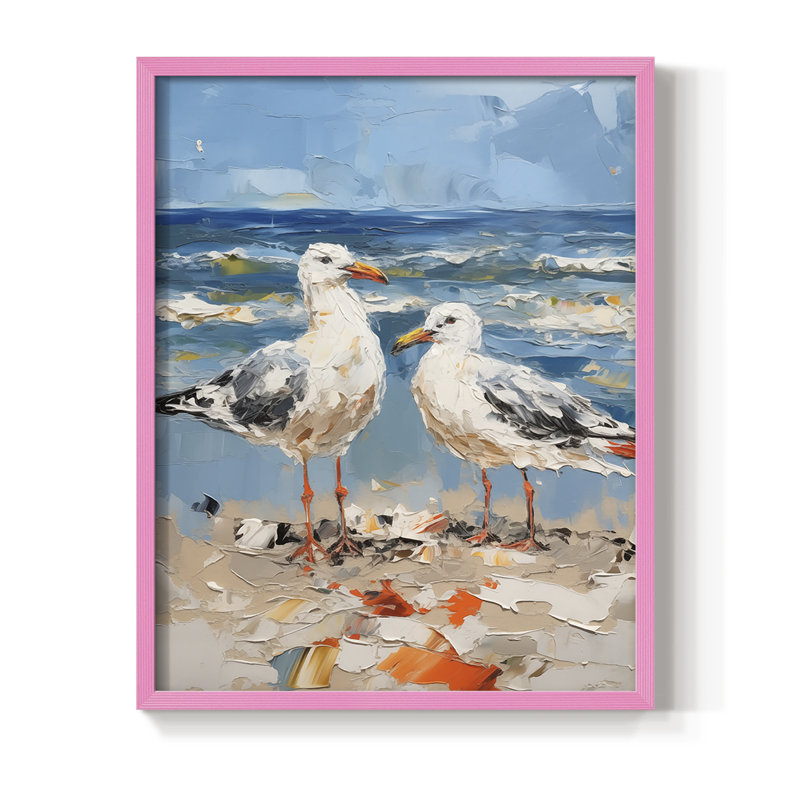 NAUTICAL Series CDLxxIV, reproduction encadrée - bois massif, Rose, H 15 po x l 12 po