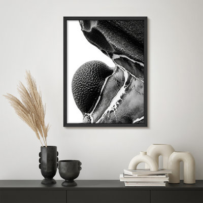 Reproduction d'art encadrée abstraite pour décoration intérieure moderne - 11 po x 14 po