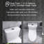 Toilette allongée 12 po à une chasse d'eau 1,6 / 1,1 GPF dans une pièce et siège blanc inclus 12 po