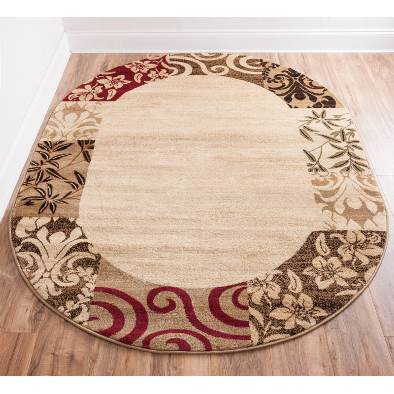 Astor Patchwork Area Rug, Oval 200 x 290cm