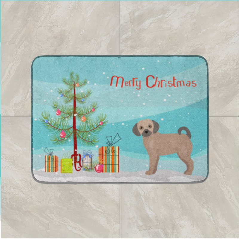 Tapis pour salle de bain chinois, Puggle fauve