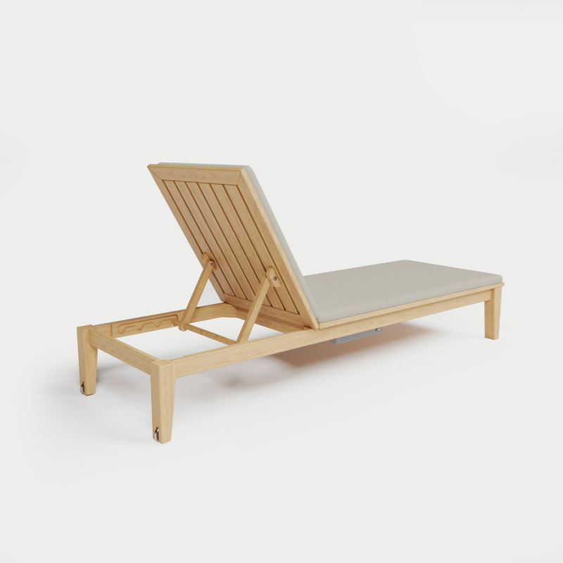 Solerno Heated Chaise Lounge — Dove, Bisque