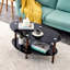 Table basse ovale en verre-126257063-126257062
