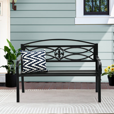 Banc de jardin en acier Jurnee