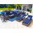Yussuf Wicker 15 - Person Modular Patio Conversation Set with Cushions-95862792-95862793