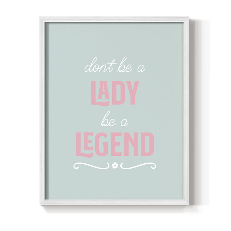 «Lady Legend», reproduction encadrée - bois massif, H 30 po x l 24 po, Blanc