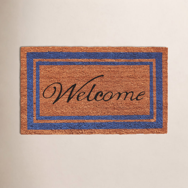 Stender Non-Slip Outdoor Doormat, Rectangle 1'6" x 2'6", Blue