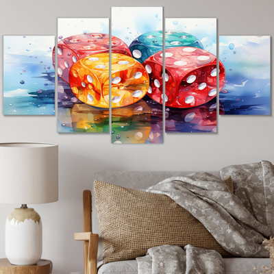«Casino Royale Dice I», impression sur toile - 5 panneaux