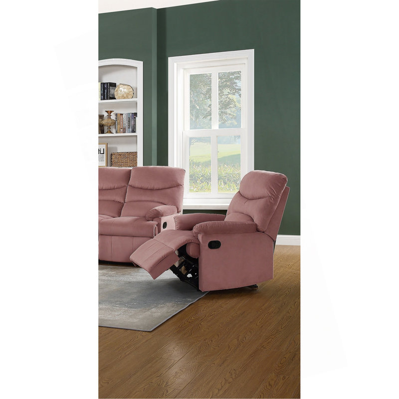 Fauteuil inclinable luxueux en velours rosé 1pc