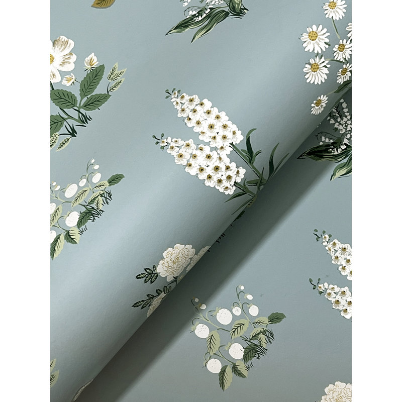 Botanical Gold Wallpaper, Blue