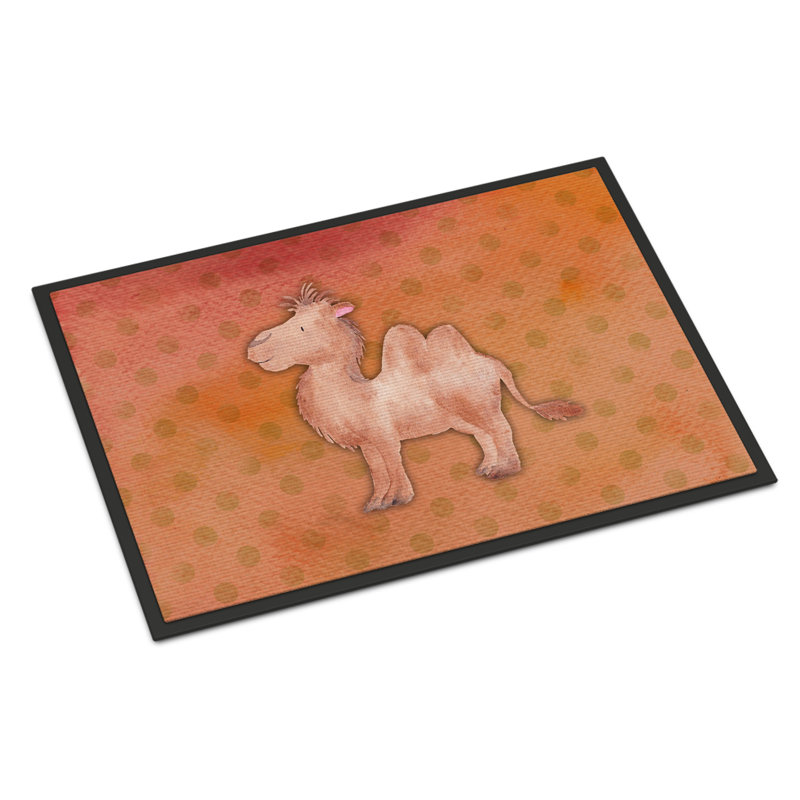 Rogan Non-Slip Polka Dots Outdoor Doormat, 0.25" H x 27" W x 18" D