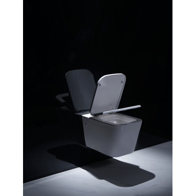 KDK HOME 1.28 Gallons GPF Round Wall Mounted Wall Hung Toilets (Seat Included)