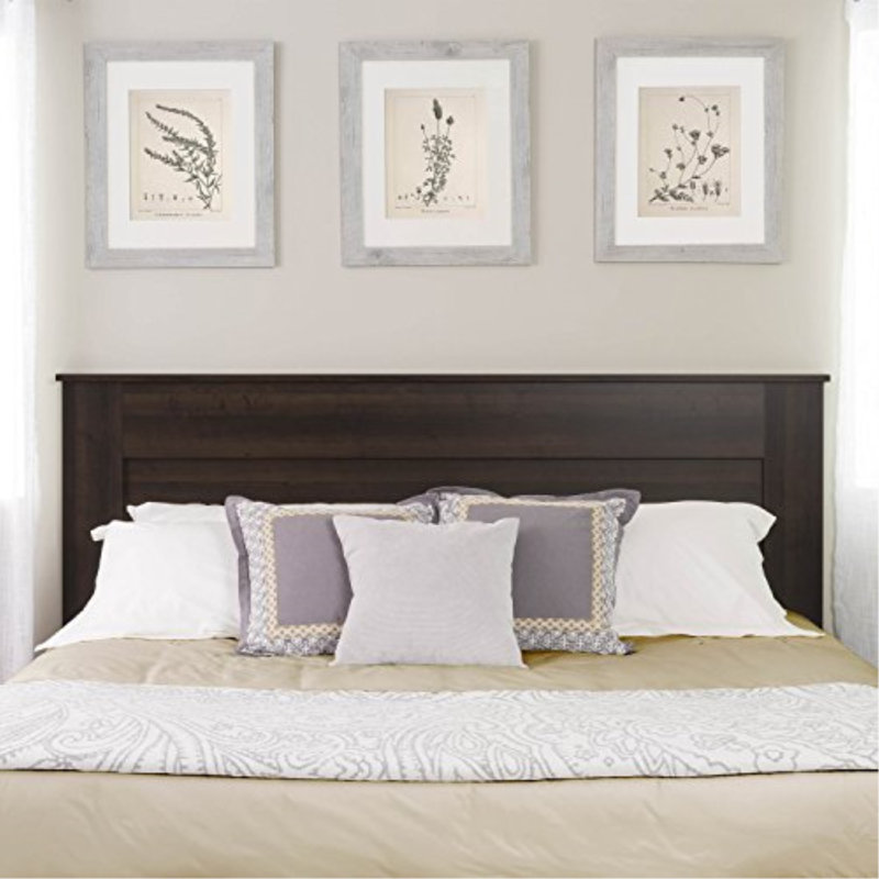 Xochitl King Headboard, Flat Wood Panel Headboard, 2.25" D x 81" W x 48" H, Espresso, Espresso, King