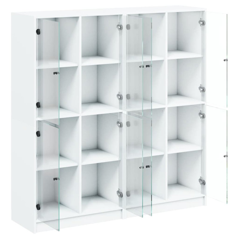 Aurbree 142 cm H x 136 cm W Standard Bookcase, White