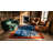 Antique Art Deco Room Size Wool Navy Rug