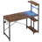Nedyo Gaming Desk with RGB LED Light, Computer Desk with 4 Tier Reversible Storage Shelves, Hooks, Cup holder and Magnets-533530831-533530829
